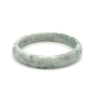 Natural Jade Gemstone Bangle Bracelet Size 7.5 inches